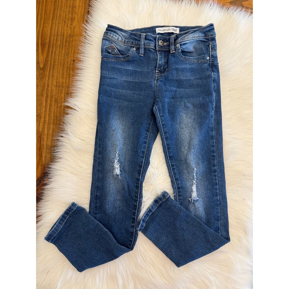 YMI girls‎ size 6 EUC denim leggings